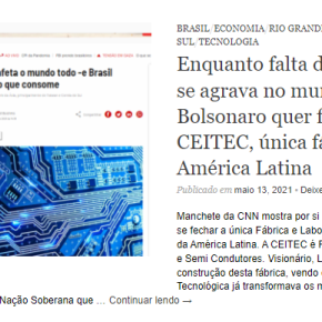 Depois de muito falarmos aqui, a Extinção da CEITEC vira pauta também na grande mídia e na&nbsp;Globo