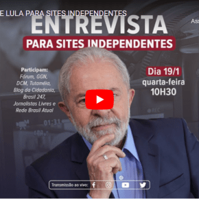 Lula dá entrevista à mídia independente nesta quarta-feira, as 10:30 h —&nbsp;Assista: