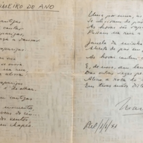Manuscrito de Mario Quintana com Poema inédito é encontrado dentro de um Livro em Porto&nbsp;Alegre