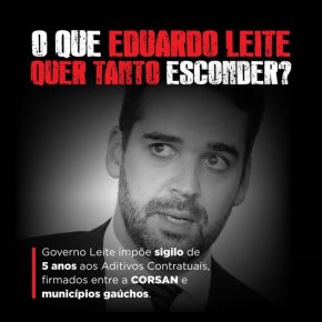 Privatização da CORSAN: “O que Eduardo Leite quer tanto esconder?”, pergunta Edegar&nbsp;Pretto
