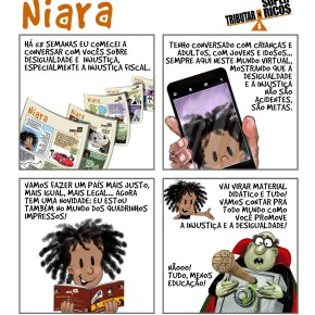 NIARA VIRA LIVRO,MATERIAL DIDÁTICO,  E ENTRA NAS ESCOLAS PRA ENSINAR A REDUZIR A&nbsp;DESIGUALDADE