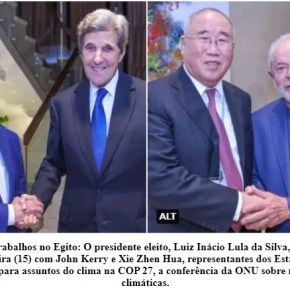 Com Lula na Cúpula do Clima, Brasil volta ao Cenário Mundial como Liderança, independente do meio de transporte que o levou pra&nbsp;lá