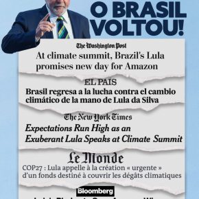 Brasil de volta: Imprensa internacional destaca participação de Lula na Cúpula do Clima 2022 – #COP&nbsp;97
