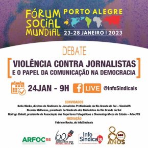 INFOSINDICAIS realiza Debate em Parceria com o SINDIJORS no Fórum Social Mundial /Porto&nbsp;Alegre