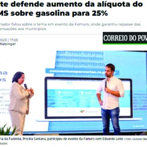 EDUARDO LEITE DEFENDE AUMENTO DO PREÇO DA GASOLINA AO CONSUMIDOR NO&nbsp;RS