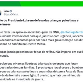 Apelo do Presidente Lula em defesa das crianças palestinas e israelenses ganha apoio na&nbsp;ONU