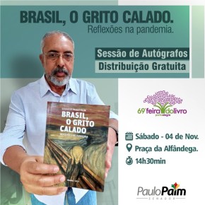 Senador Paim autografa “Brasil, O Grito Calado – Reflexões na Pandemia” na 69° Feira do Livro de Porto&nbsp;Alegre