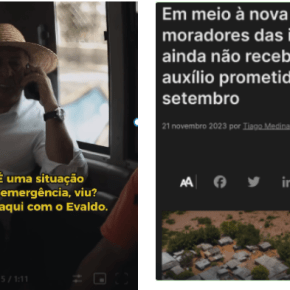 Melo faz vídeo da enchente na Ilha, não aponta soluções e famílias sequer receberam Auxilio da de&nbsp;Setembro