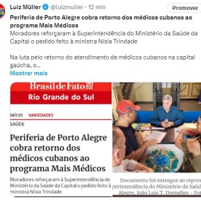 Periferia de Porto Alegre cobra retorno dos médicos cubanos ao Programa Mais&nbsp;Médicos