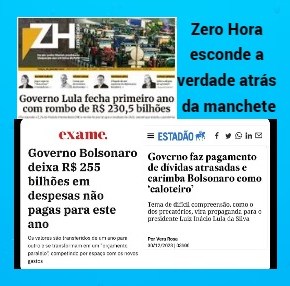 Quando a Zero Hora escreve suas manchetes bem a direita da margem do Dilúvio, ela é mentirosa ou&nbsp;omissa?