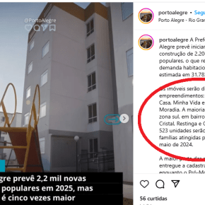 Minha Casa Minha Vida, do Governo Lula, prevê construir 2,2 mil moradias populares em Porto Alegre em&nbsp;2025