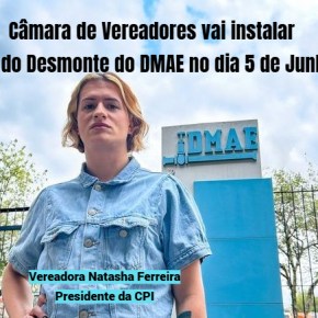 Câmara Instalará CPI do Desmonte do DMAE no dia 5 de Junho, anuncia a Vereadora Natasha&nbsp;Ferreira