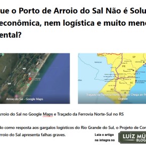 Por que o Porto de Arroio do Sal Não é Solução, nem econômica, nem logística e muito menos&nbsp;ambiental?