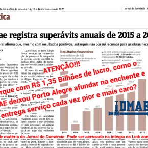 Porto Alegre precisa ser passada a limpo! CPI do Desmonte do DMAE tem sessão dia 16,&nbsp;Segunda-Feira