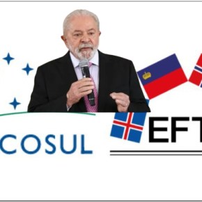 Com Lula, Acordo do Mercosul com Bloco Europeu EFTA, cria zona de livre comércio com PIB de US$ 4,3&nbsp;trilhões
