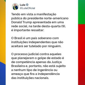 Em Defesa da Soberania Nacional, a Certeira Resposta do Presidente Lula a&nbsp;Trump