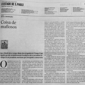 “Coisa de Mafiosos” diz Estadão sobre o conluio Trump/Bolsonaro contra a Soberania do&nbsp;Brasil