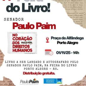 Sessão de Autógrafos do Livro “No Coração dos Direitos Humanos” do Senador Paulo Paim na Feira do Livro de Porto&nbsp;Alegre