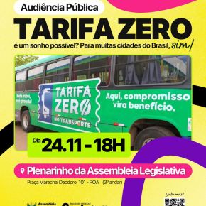 Audiência Pública debate Tarifa Zero no Transporte Público na Região Metropolitana de Porto Alegre e do&nbsp;Brasil