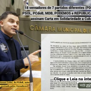 Em Porto Alegre, Vereadores de Esquerda, Centro e Direita assinam Manifesto em Solidariedade a&nbsp;Cuba