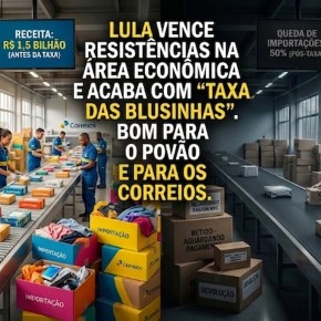Lula vence resistências na área econômica e acaba com “taxa das blusinhas”. Bom para o Povão e para os Correios. Leia e saiba por&nbsp;que: